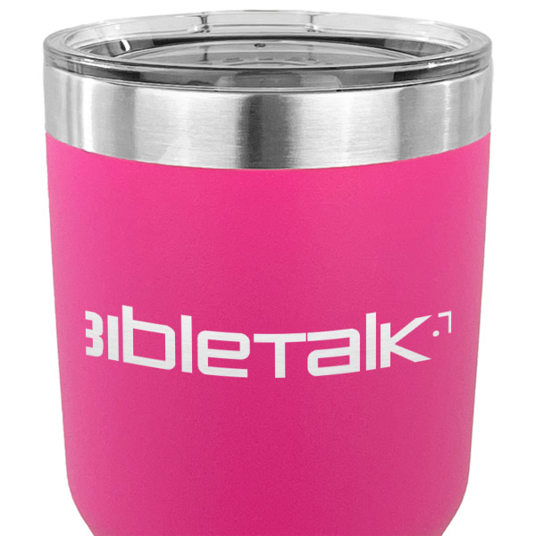Custom Design - 30 oz Stainless Steel Ringneck Tumbler - Pink - CLOSE UP