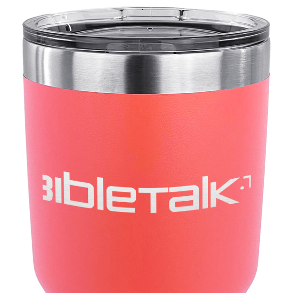 Custom Design - 30 oz Stainless Steel Ringneck Tumbler - Coral - CLOSE UP