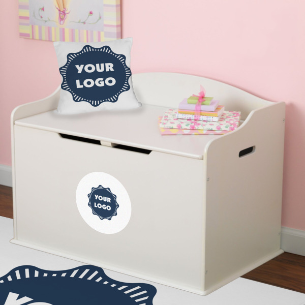 Custom Design - Round Wall Decal on Toy Chest
