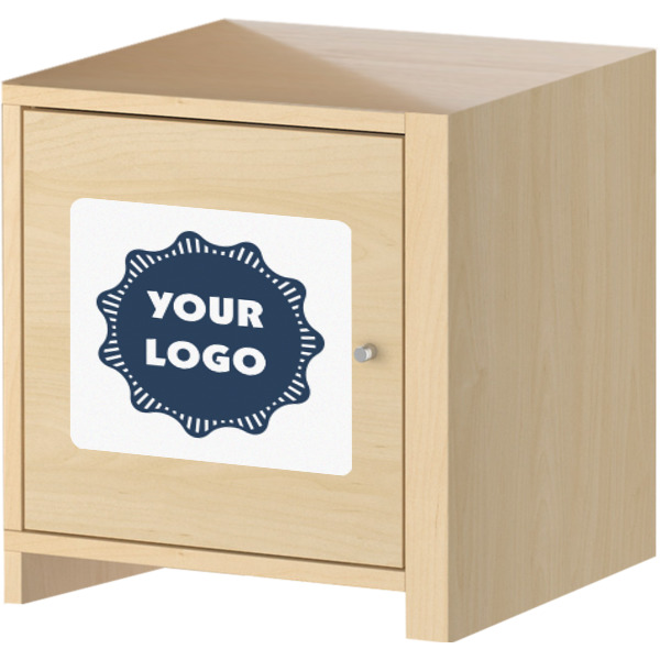 Custom Design - Square Wall Decal on Wooden Cabinet