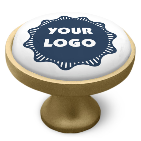 Custom Design - Cabinet Knob - Gold - Side