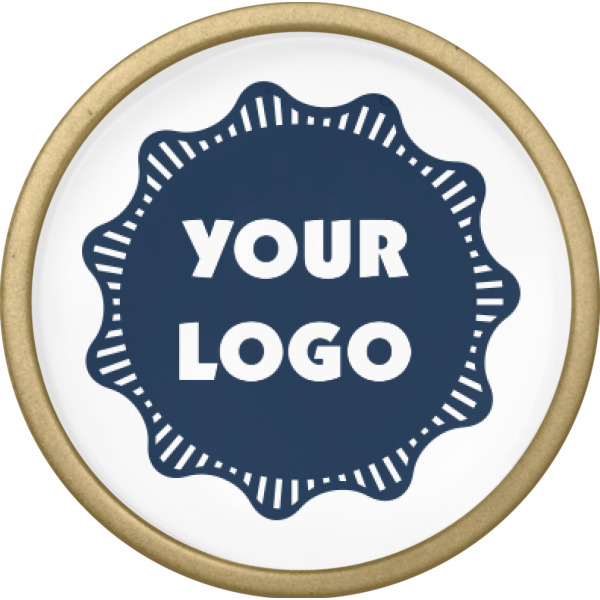 Custom Design - Cabinet Knob - Gold - Front