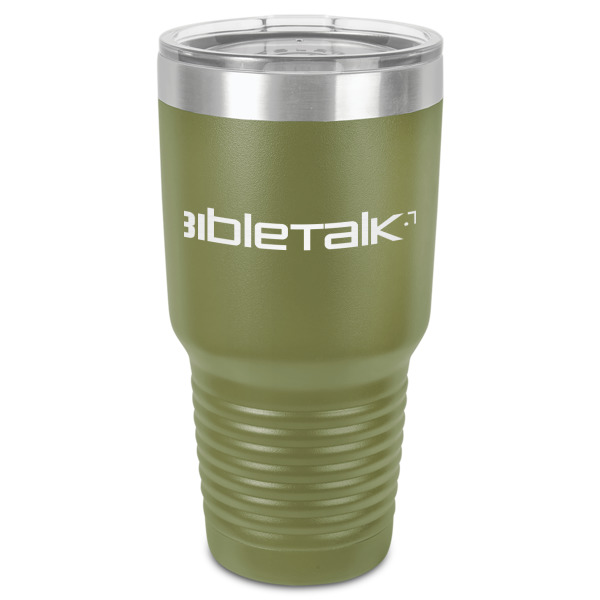 Custom Logo 30 oz Stainless Steel Tumbler - Olive - Single-Sided