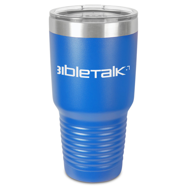 Custom Logo 30 oz Stainless Steel Tumbler - Royal Blue - Single-Sided