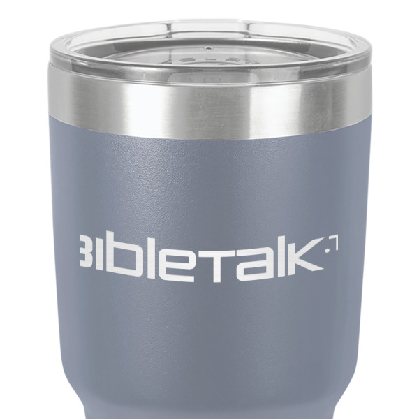 Custom Design - 30 oz Stainless Steel Ringneck Tumbler - Grey - Close Up