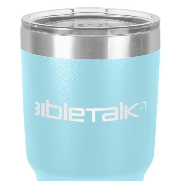 Custom Design - 30 oz Stainless Steel Ringneck Tumbler - Teal - Close Up