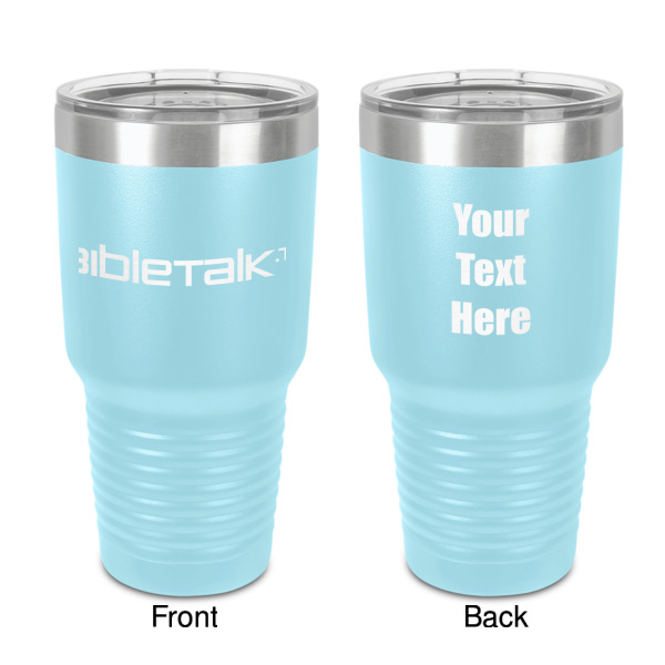 Custom Logo 30 oz Stainless Steel Tumbler - Teal - Double-Sided