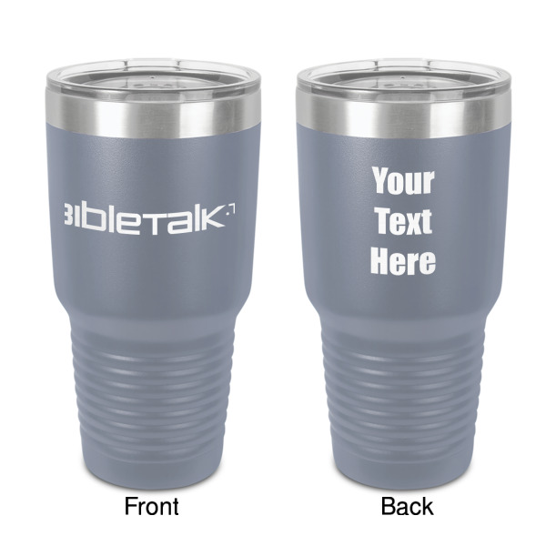 Custom Logo 30 oz Stainless Steel Tumbler - Grey - Double-Sided
