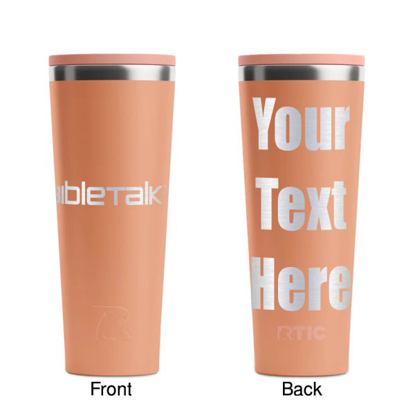 Custom Design - Peach RTIC Everyday Tumbler - 28 oz. - Front and Back