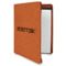 Logo Leatherette Zipper Portfolio with Notepad