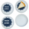 Logo Glass Appetizer / Dessert Plate 8" - Set of 4