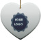 Logo Heart Ceramic Ornament