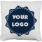 Logo Faux-Linen Throw Pillow 16"