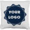 Logo Faux-Linen Throw Pillow 18"