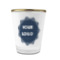 Logo Glass Shot Glass - 1.5 oz - with Gold Rim - Single
