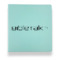 Logo Leather Binder - 1" - Teal