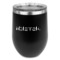 Logo Stemless Stainless Steel Wine Tumbler - Black - Double-Sided