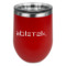 Logo Stemless Stainless Steel Wine Tumbler - Red - Double-Sided