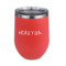 Logo Stemless Stainless Steel Wine Tumbler - Coral - Double-Sided