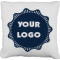 Logo Faux-Linen Throw Pillow
