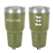 Logo 30 oz Stainless Steel Tumbler - Olive - Double-Sided