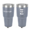 Logo 30 oz Stainless Steel Tumbler - Grey - Double-Sided