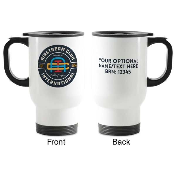 Custom Design - Stainless Steel Travel Mug with Handle - Front & Back