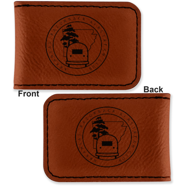 Custom Design - Leatherette Magnetic Money Clip - Front and Back