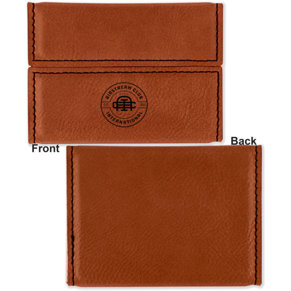 Custom Design - Leather Business Card Holder Front Back Single Sided - Apvl