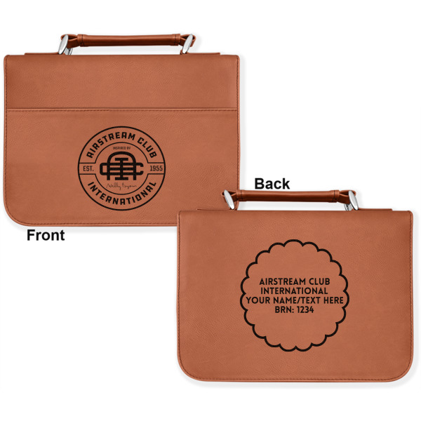 Custom Design - Cognac Leatherette Bible Covers - Large Double Sided Approval