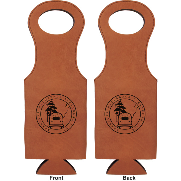 Custom Design - Leatherette Wine Tote Double Sided - Front and Back
