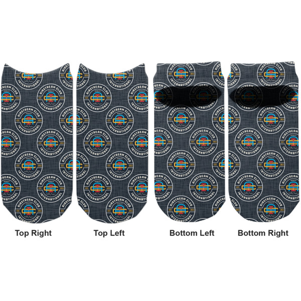 Custom Design - Adult Ankle Socks - Double Pair - Front and Back - Apvl