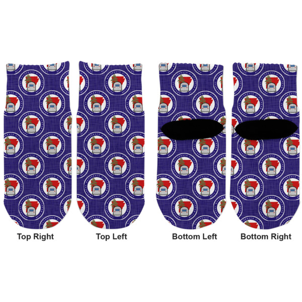 Custom Design - Toddler Ankle Socks - Double Pair - Front and Back - Apvl