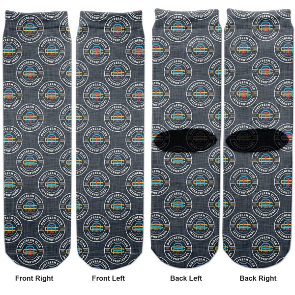 Custom Design - Adult Crew Socks - Double Pair - Front and Back - Apvl