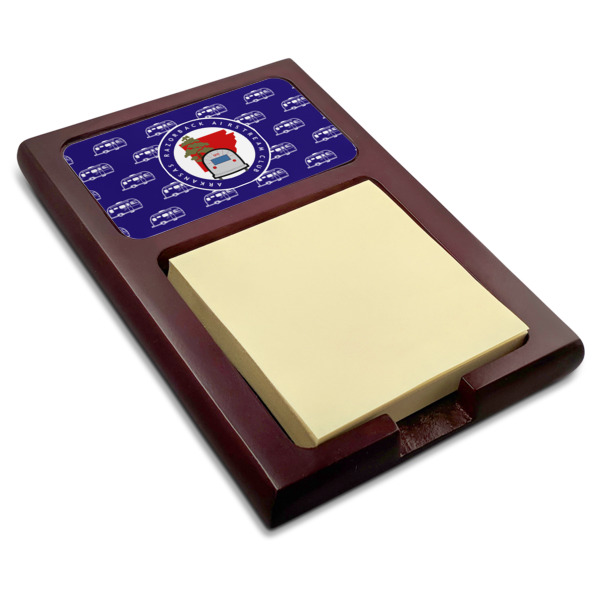 Custom Design Your Own Red Mahogany Sticky Note Holder
