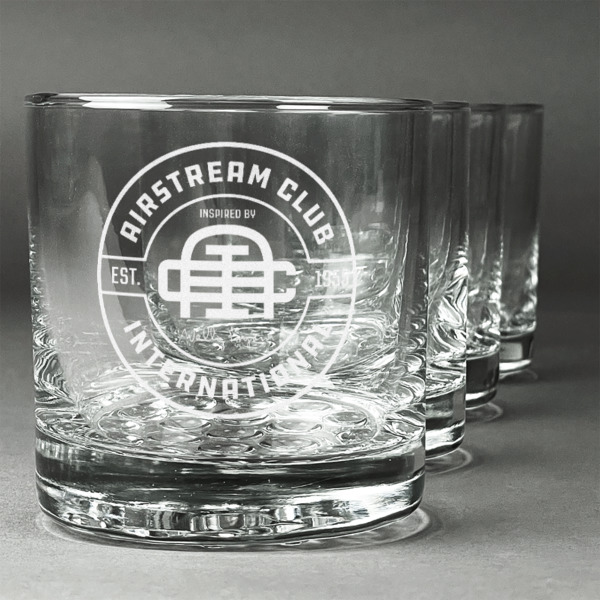 Custom Design Your Own Whiskey Glasses - Engraved - Set of 4
