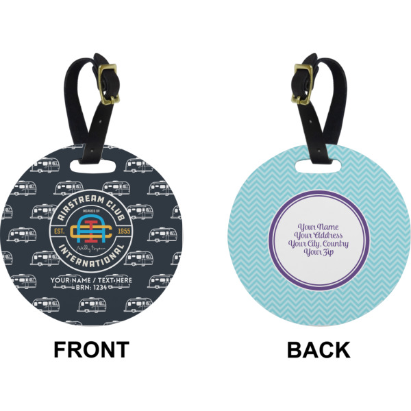 Custom Design - Circle Luggage Tag (Front + Back)
