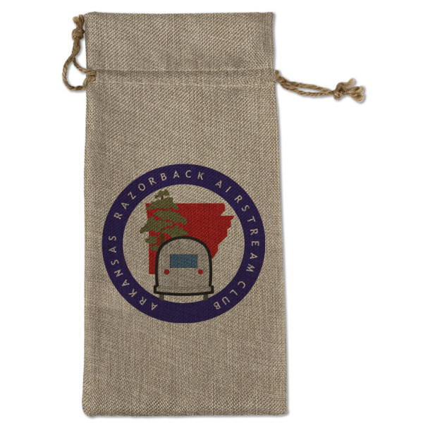 Custom Design - Large Burlap Gift Bags - Front