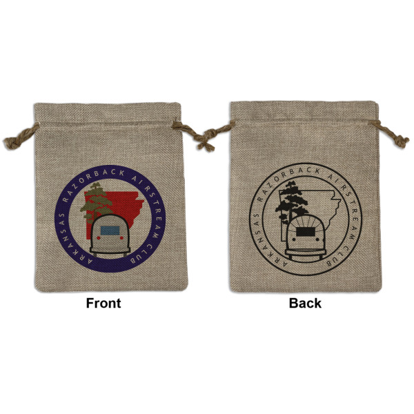 Custom Design Your Own Burlap Gift Bag - Medium -Double-Sided