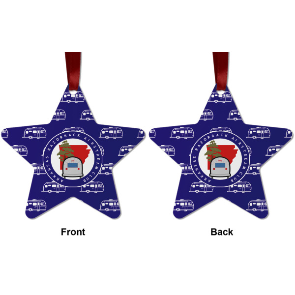 Custom Design - Metal Star Ornament - Front and Back