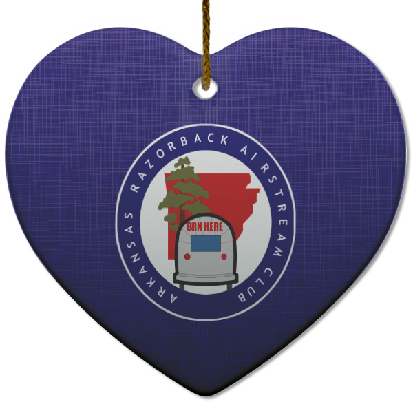 Custom Design - Ceramic Flat Ornament - Heart (Front)