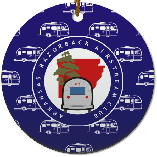 Custom Design - Ceramic Flat Ornament - Circle (Front)
