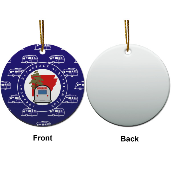 Custom Design - Ceramic Flat Ornament - Circle Front & Back (APPROVAL)