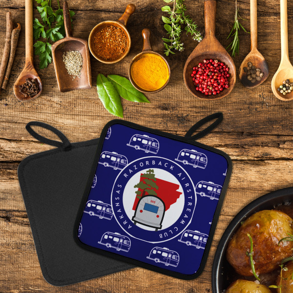 Custom Design - Neoprene Pot Holder - Set of 2  LIFESTYLE (Flatlay)
