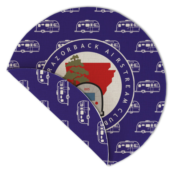 Custom Design - Round Linen Placemats - Front (folded corner double sided)