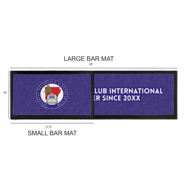 Custom Design - Bar Mats - Sizing Chart