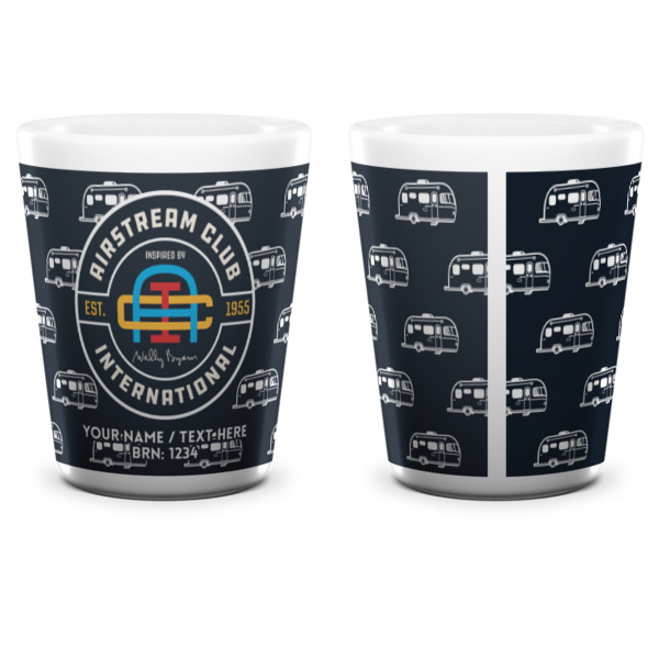 Custom Design - Ceramic Shot Glass - White - Front & Back
