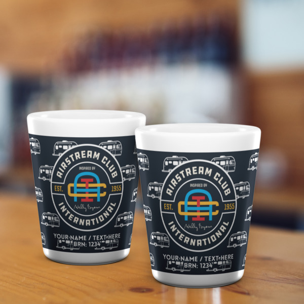 Custom Design - Ceramic Shot Glass - White - Lifestyle