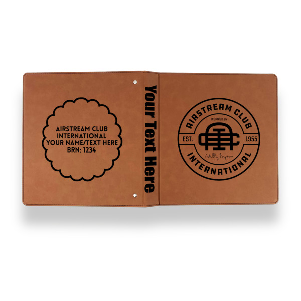 Custom Design - Leather Binder - 1" - Rawhide - Back Spine Front View