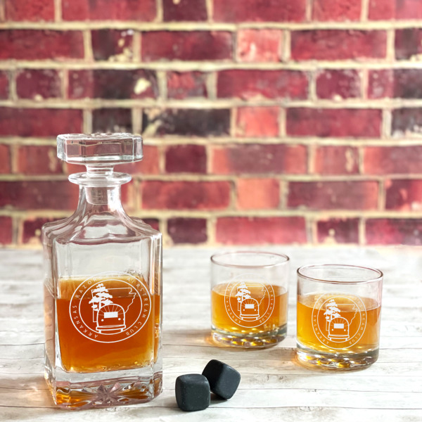 Custom Design - Whiskey Decanters - 26oz Square - Lifestyle